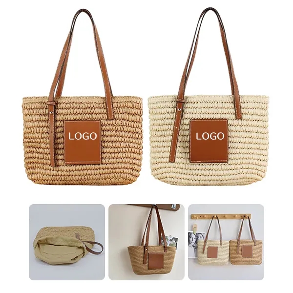 Large Capacity Woven Shoulder Bag 10