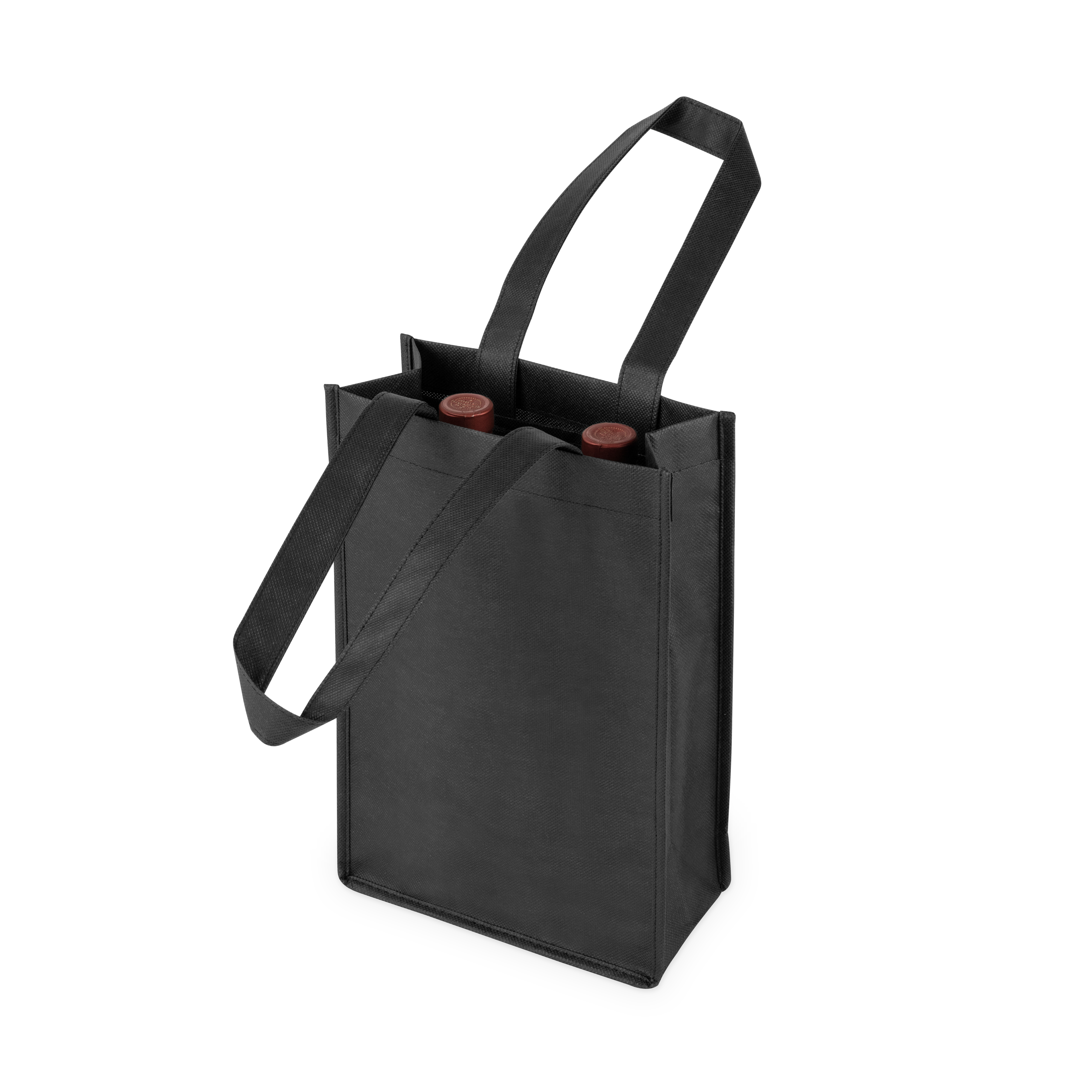 True® 2 Bottle Non-Woven Wine Tote 6