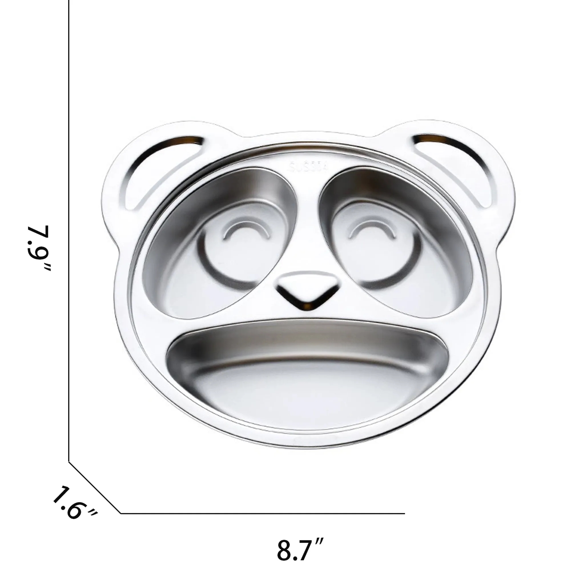 Panda Design Divided Dinner Plate 2