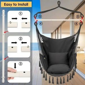 Home Macrame Hanging Hammock Chair 6
