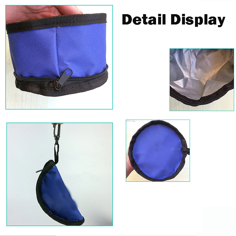 Oxford Cloth Foldable Waterproof Pet Bowl Collapsible Dog Bowl 8