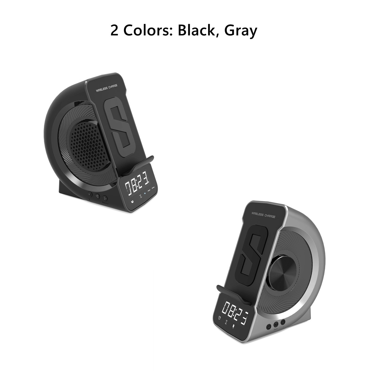 Bluetooth Speaker With Wireless Charger Radio Clock 3