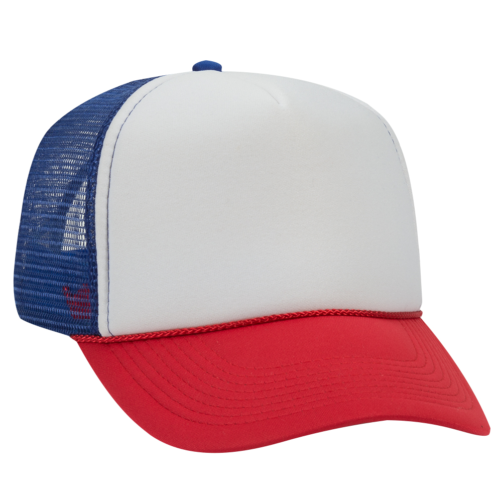 OTTO CAP® 5 Panel Mid Profile Mesh Back Trucker Hat 84