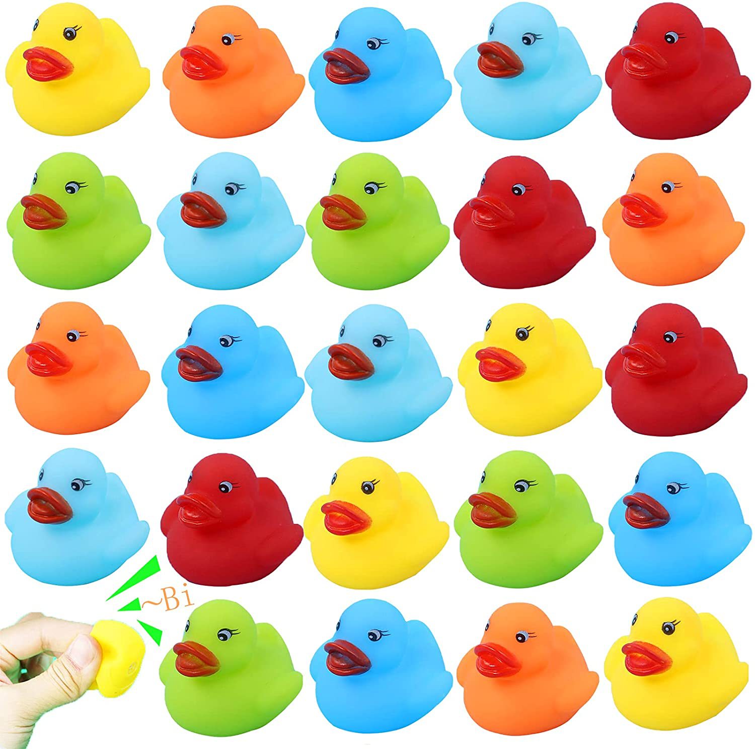 Mini Bath Toys Yellow Rubber Ducks 5