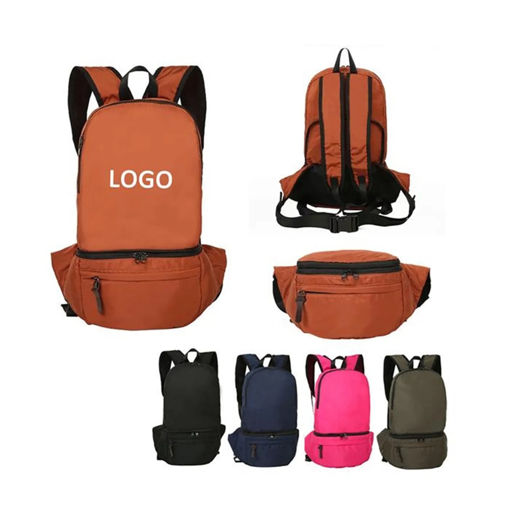 Foldable Backpack Waist Bag 1