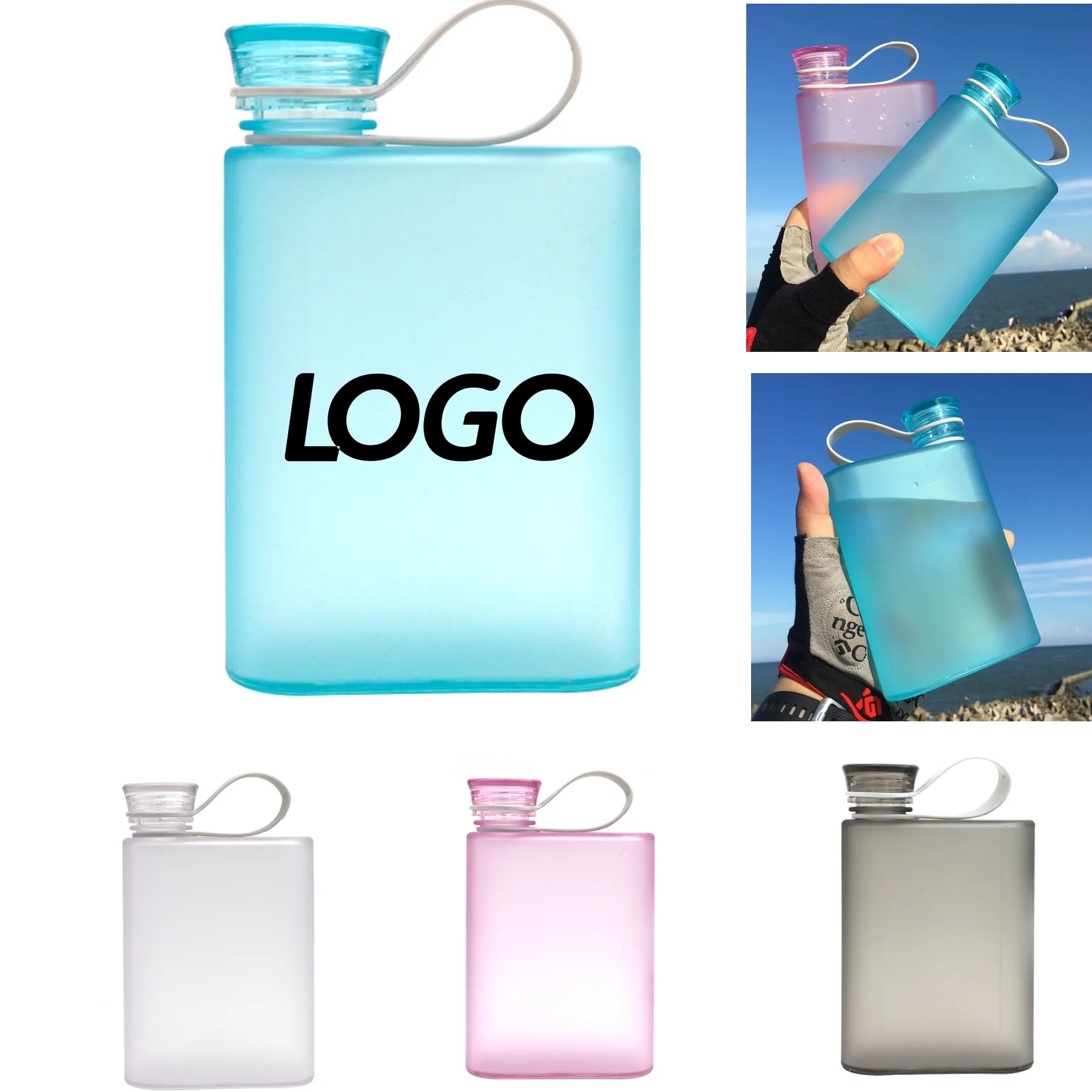 12 Oz Square Outdoor Sports Bottle 2