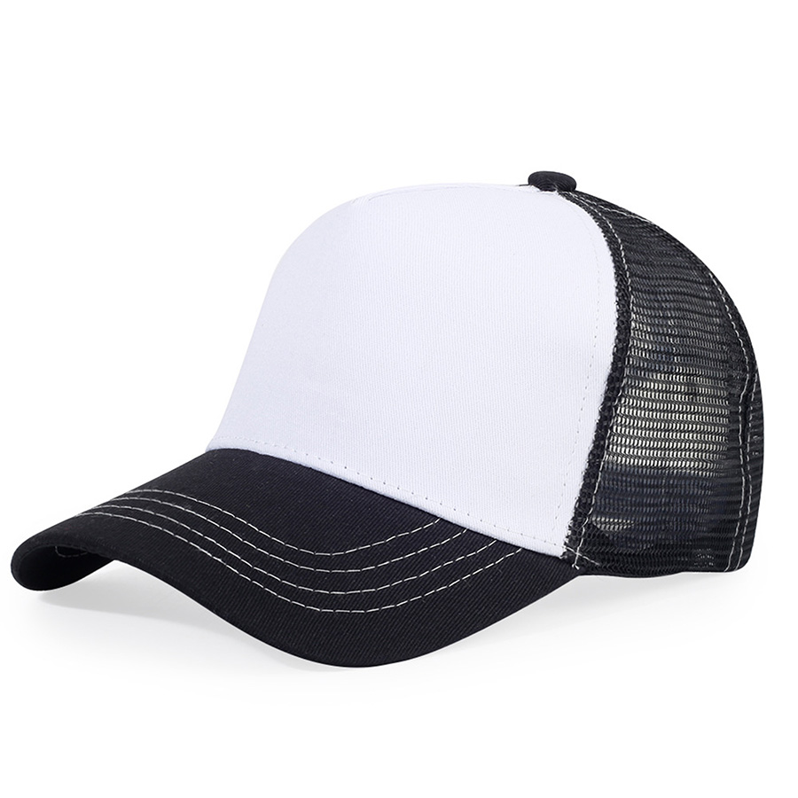 Stock Multi-Tone Cotton 5-Panel Trucker Cap 17