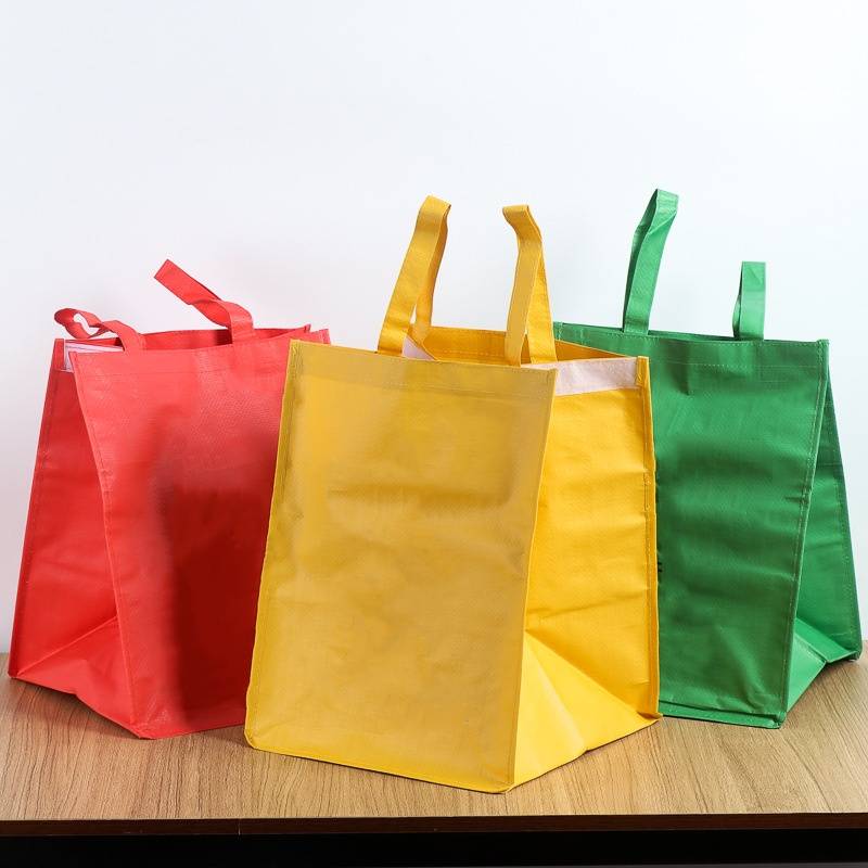 PP Woven Velcro Coated Color Printed Shopping Tote Bag, custom tote bag with logo imprint 4