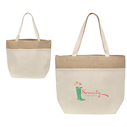 Savanna Jute & Recycled Cotton Cooler Tote 7