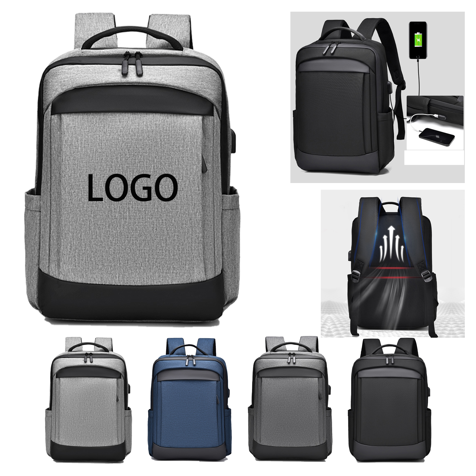 Secure and Water-resistant USB-Enabled Business Laptop Bag 2