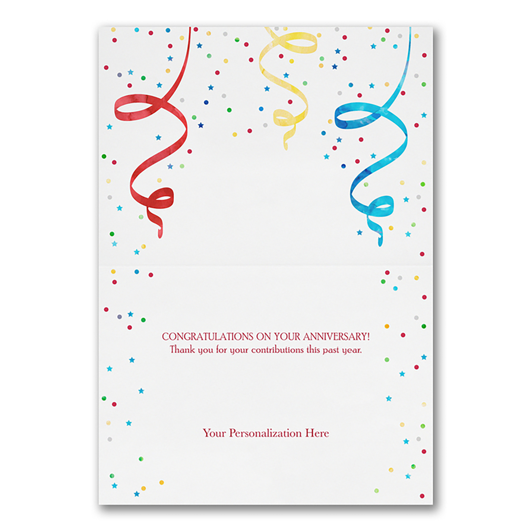 Anniversary Streamers Folder Card 4