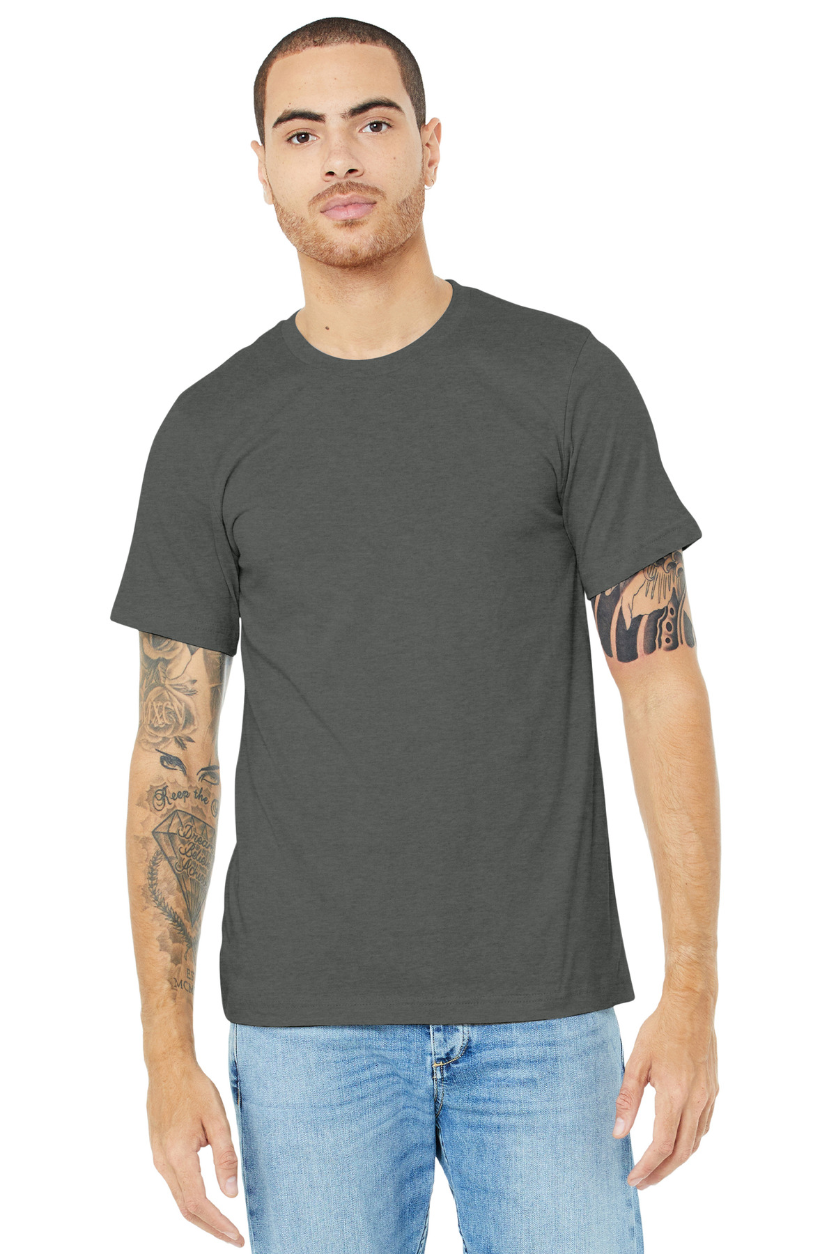 BELLA+CANVAS Unisex Heather CVC Short Sleeve Tee. BC3001CVC 474
