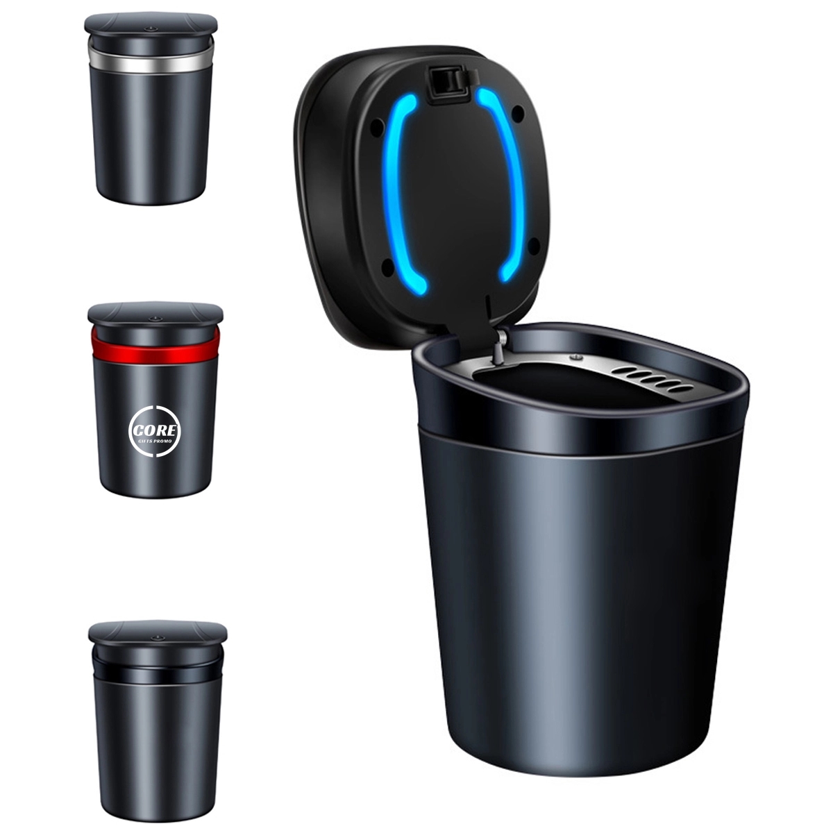 Detachable Stainless Led Light Car Ashtray With Lid 1