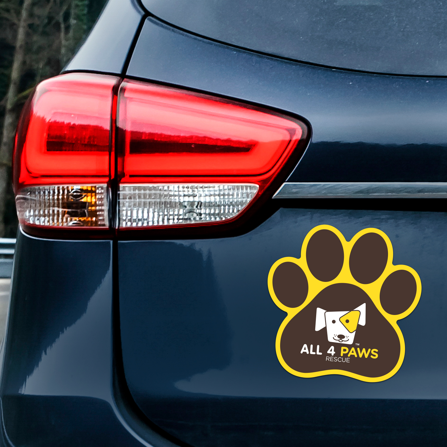 Paw Print Car Magnet 5.75 x 5.75 3