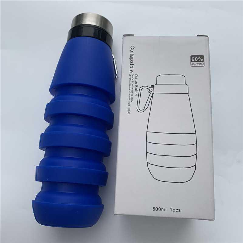 17oz Outdoor Sports Silicone Collapsible Water Bottle 6
