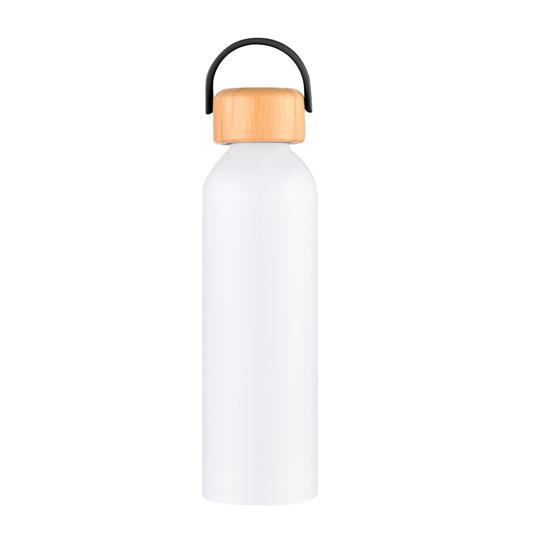 24 oz. Recycled Aluminum Water Bottle with Bamboo Lid & Carry Handle 5