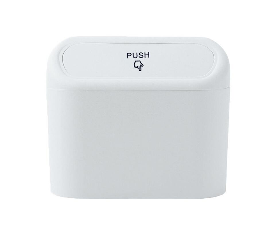 Mini Car Trash Can with Lid for Vehicle Home Office 3