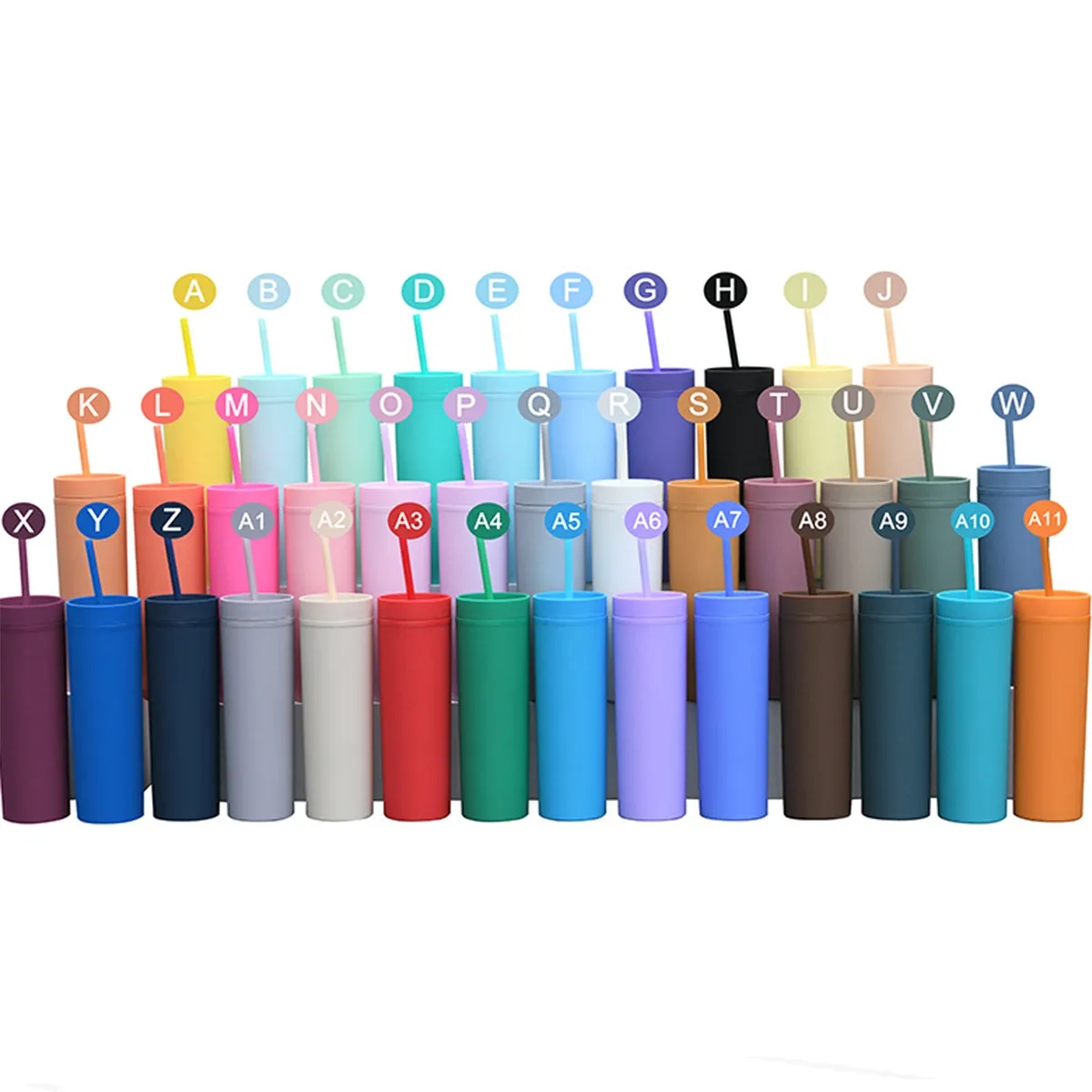 16 oz Colored Acrylic Tumblers with Lids and Straws 4