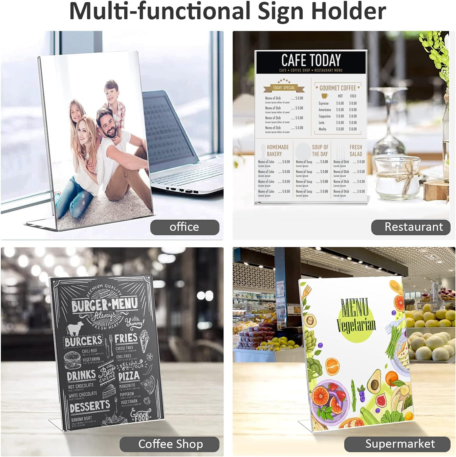 Acrylic Slant Sign Holder 4