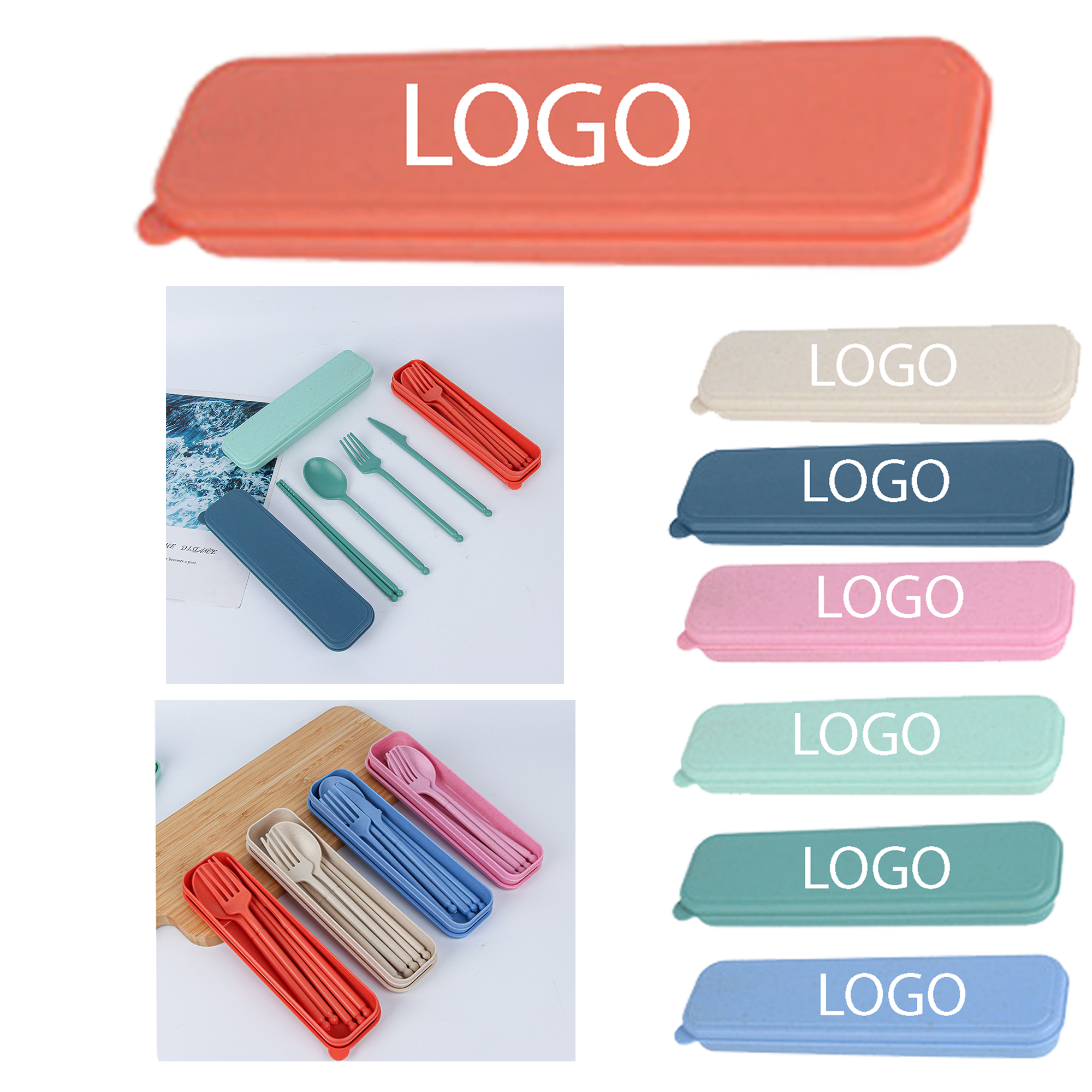 4-Piece Eco Tableware Wheat Straw Made 2