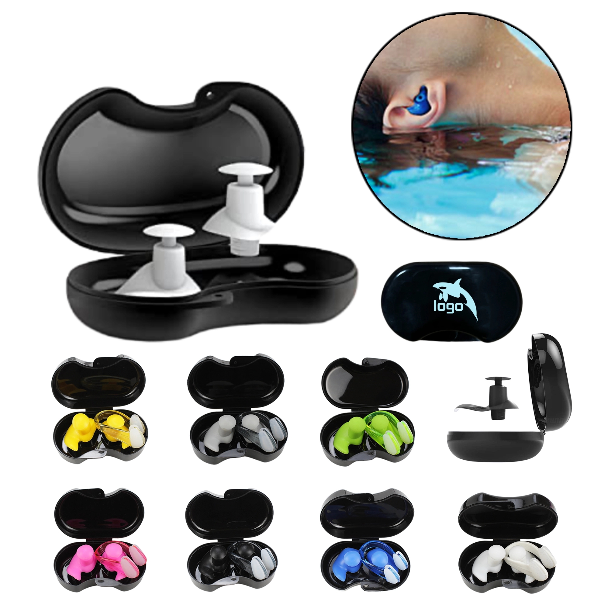 Silicone Swimming Ear Plugs with Nose Clips 7