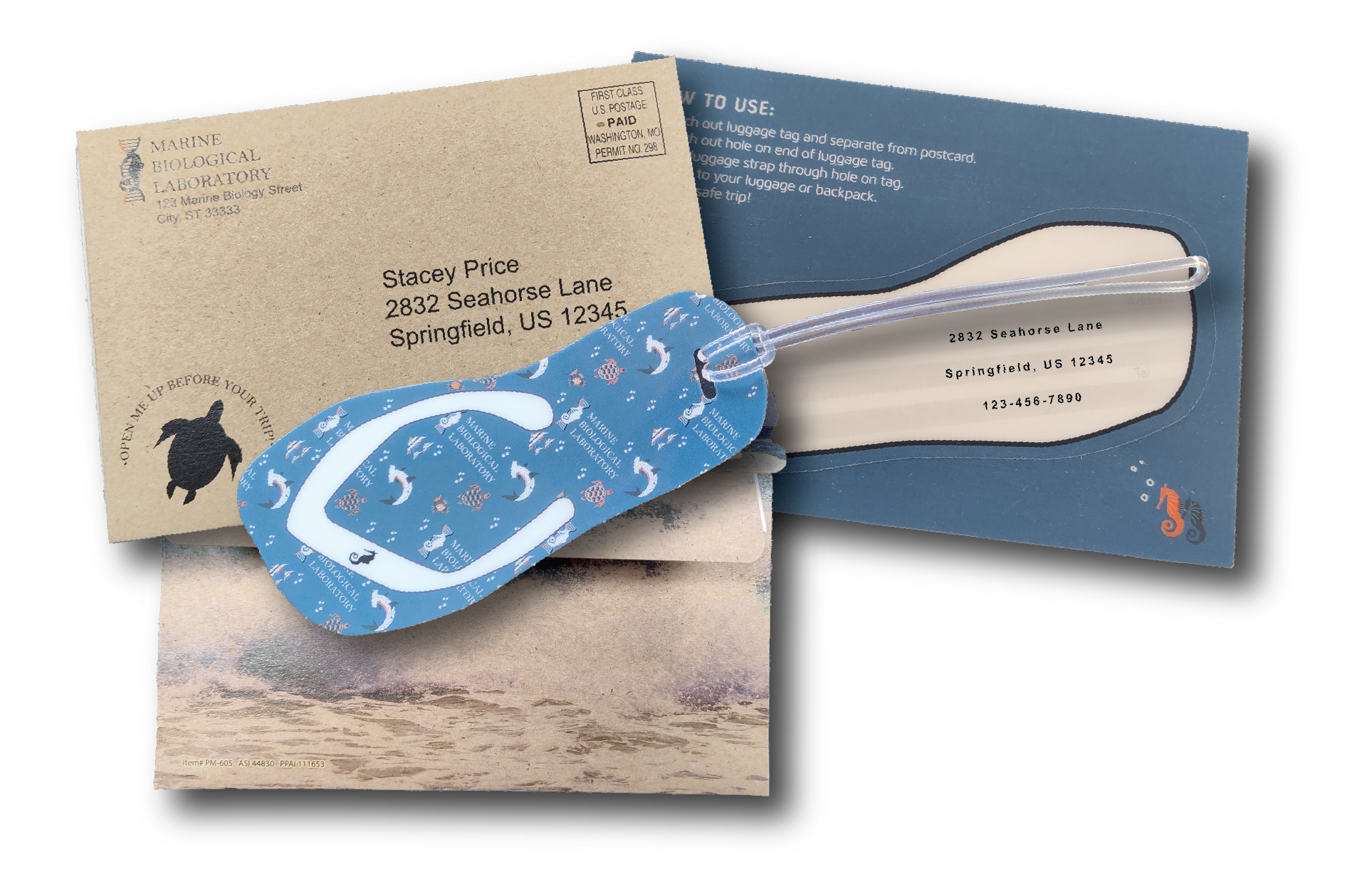Shoe Shaped Luggage Tag and Kraft Envelope 3