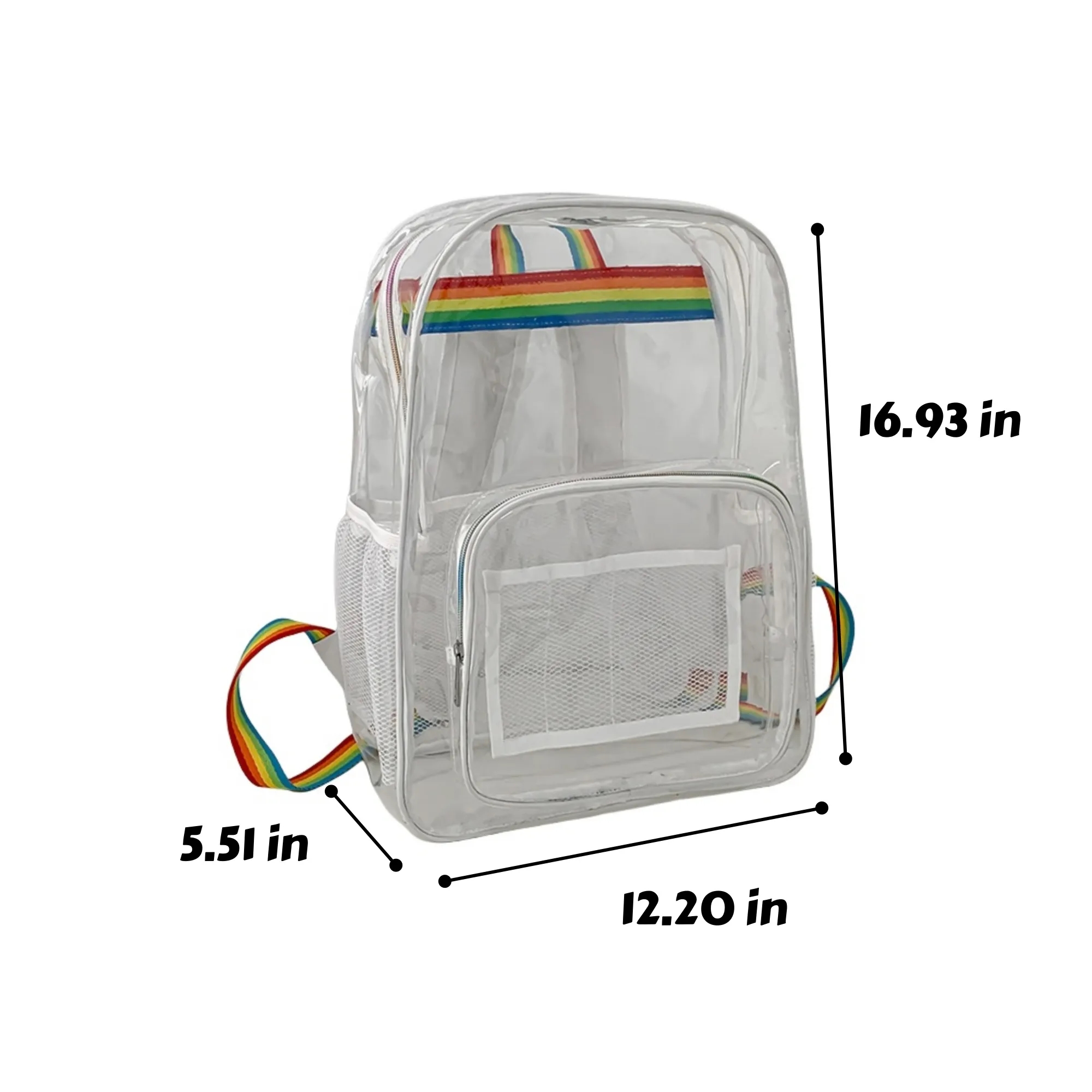 Clear PVC Backpack Waterproof Unisex Bag 3