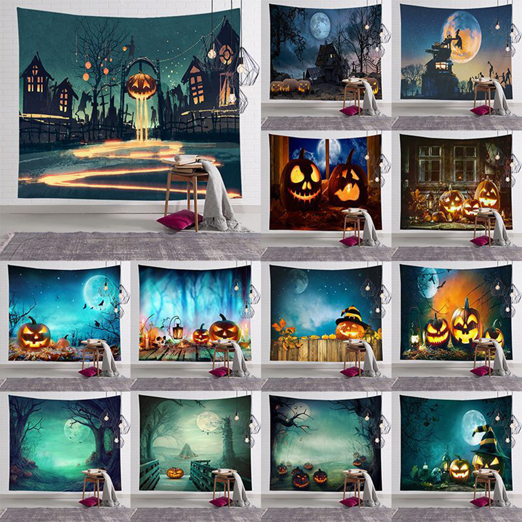 Halloween Tapestry Wall Hanging For Room 3