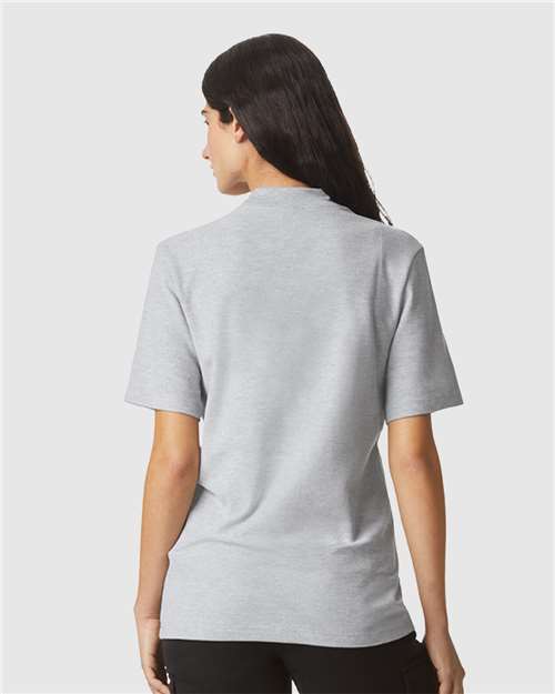 Unisex Pique Mock Neck Tee - 1PQ 4