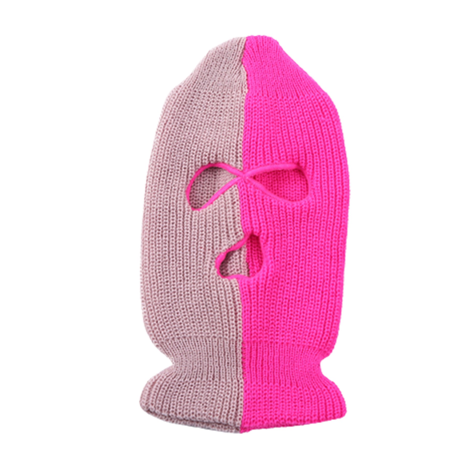 Two-Tone Knitted Mask Hat 5