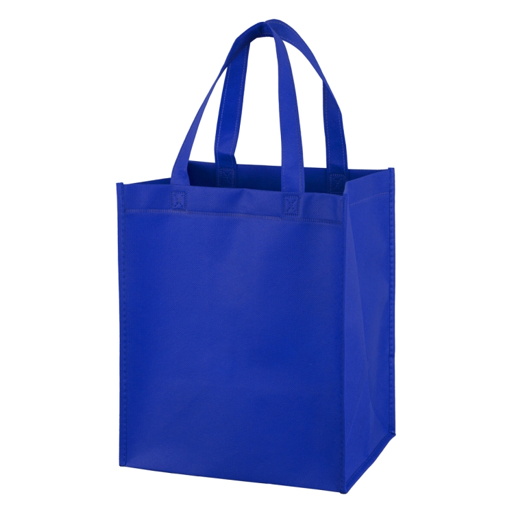 10"W x 12"H x 8" Gusset - "FULL VIEW" Junior Large Imprint Grocery Shopping Tote Bag 12