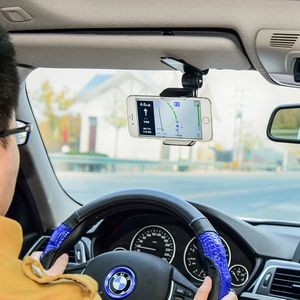 360 Rotating Sun Visor Car Cell Phone Clip Holder 2