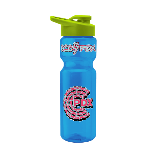 Blazer 28oz Transparent Bike Bottle w/Drink-thru Lid 301