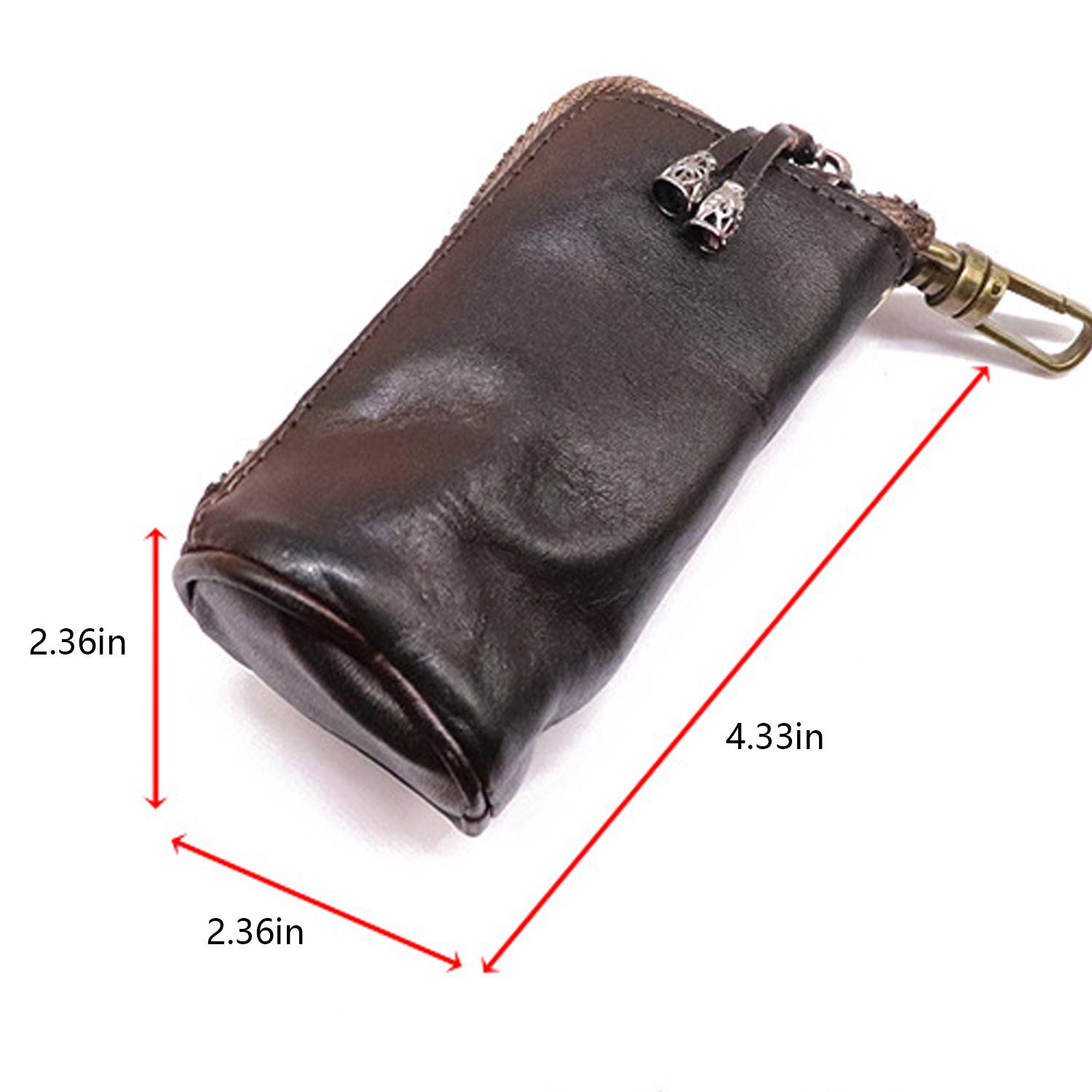 First Layer Cowhide Plant Tanned Leather Vintage Key Bag 6