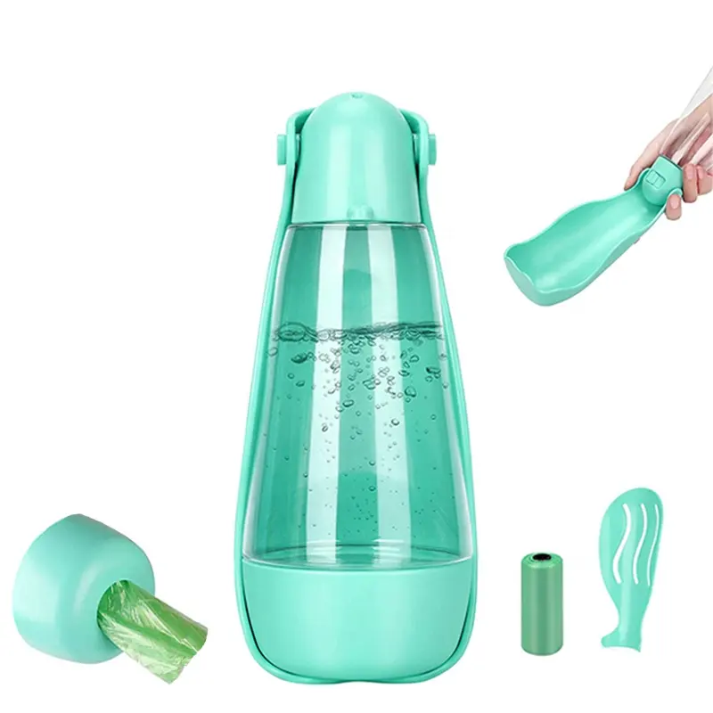 4 In 1 Hidden Poop Bag Shovel Collapsible Dog Food Water Cup 2