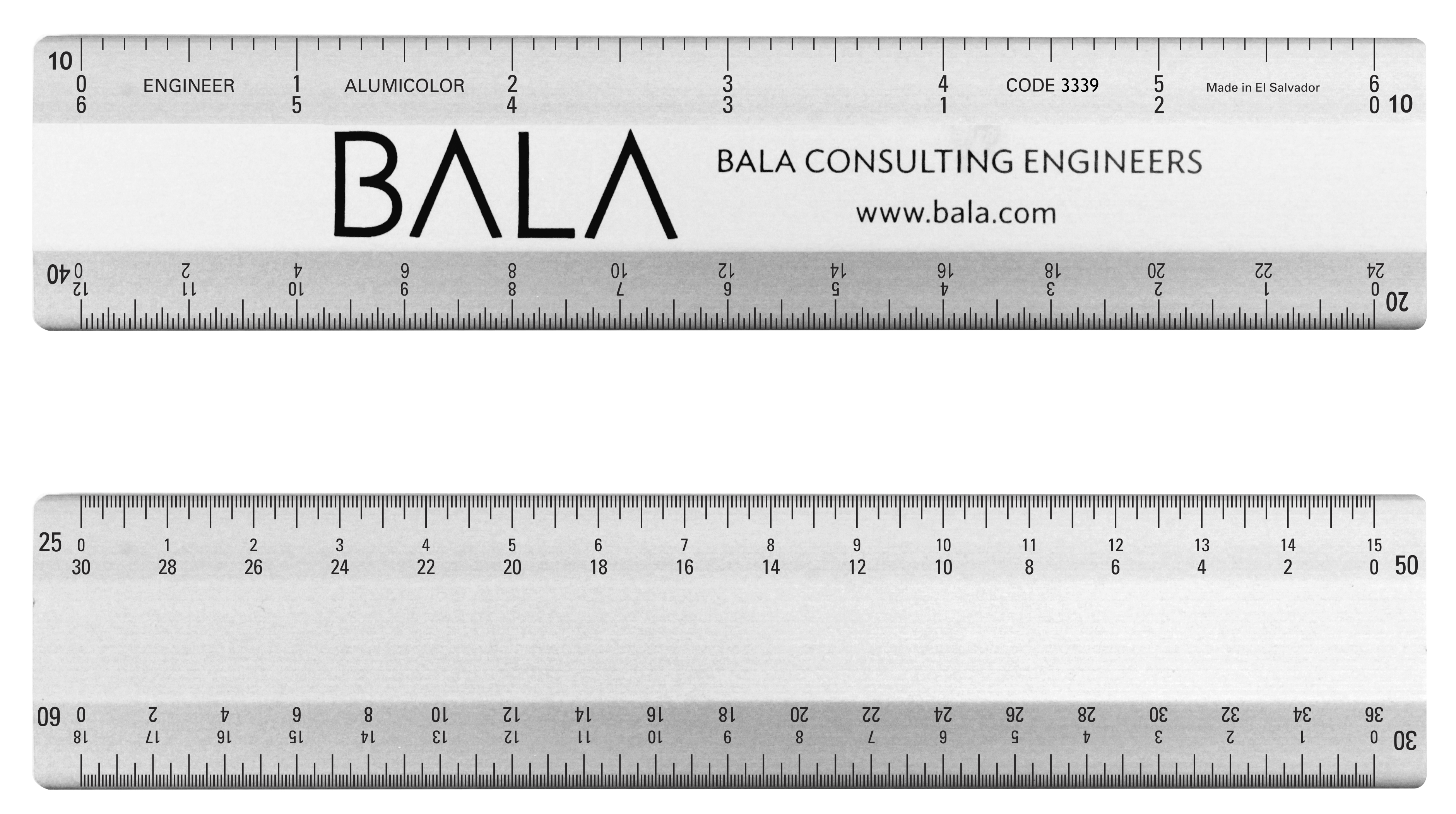 6" 4-Bevel Double-Calibration Engineer Scale 8