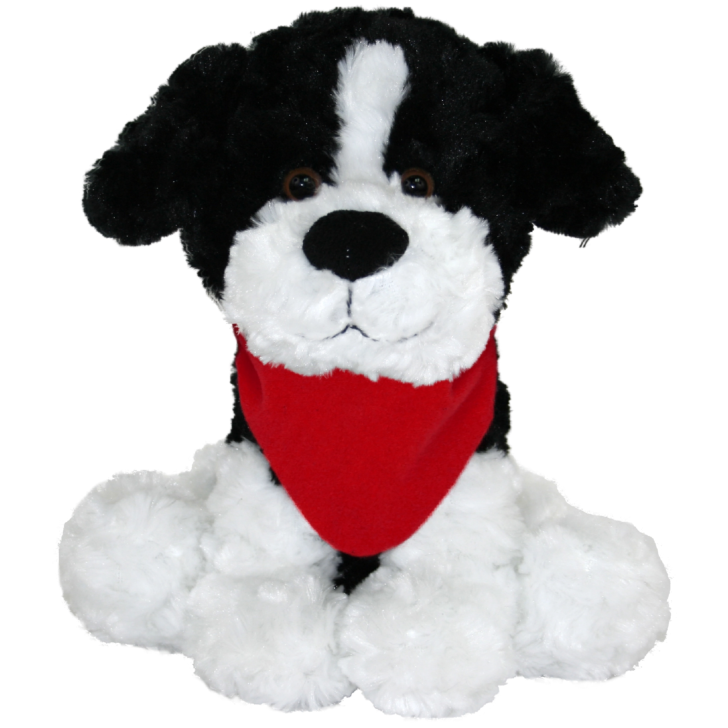 10" Large Sitting Dog - Black & White 4