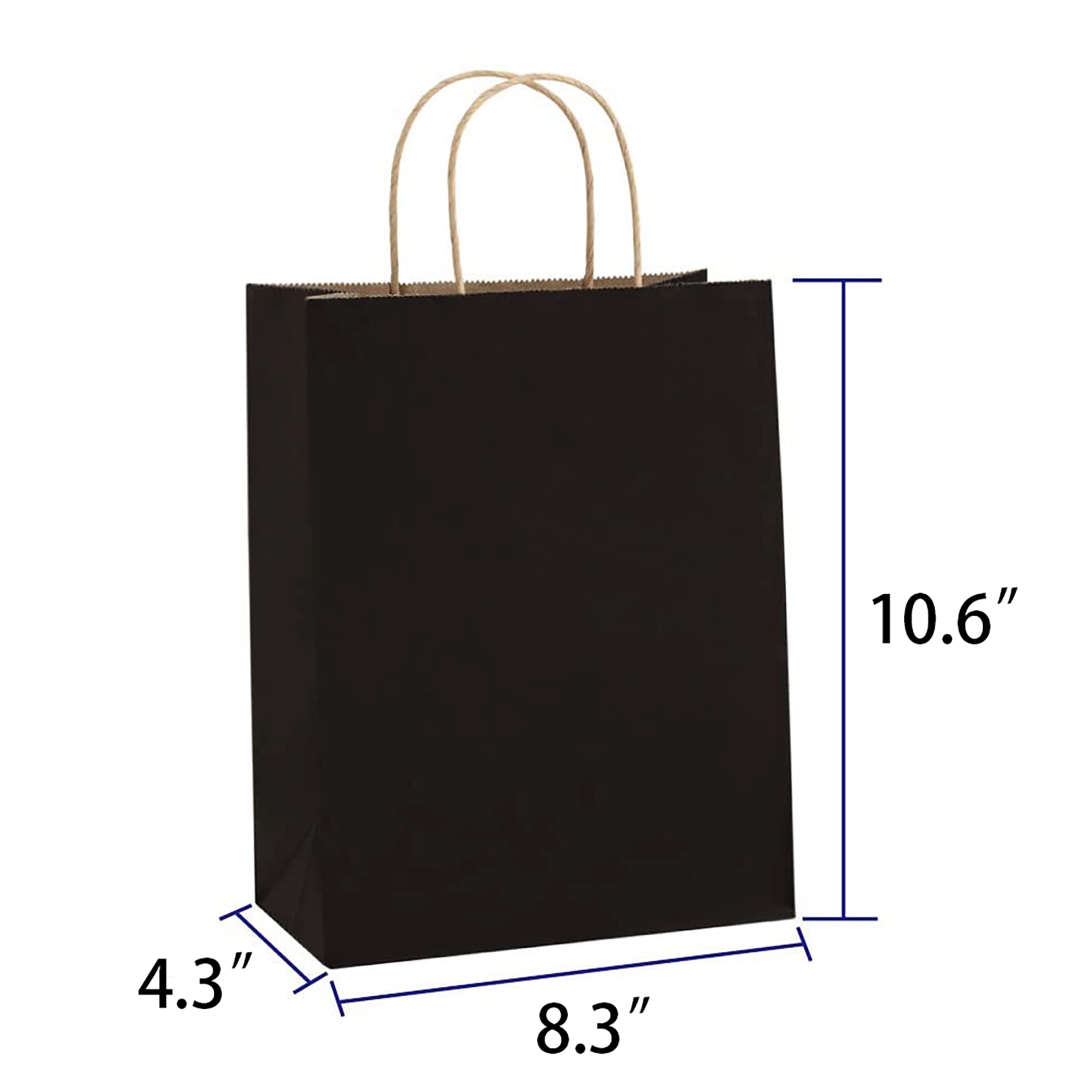 8.3"x4.3"x10.6" Paper Gift Bags with Handles 3
