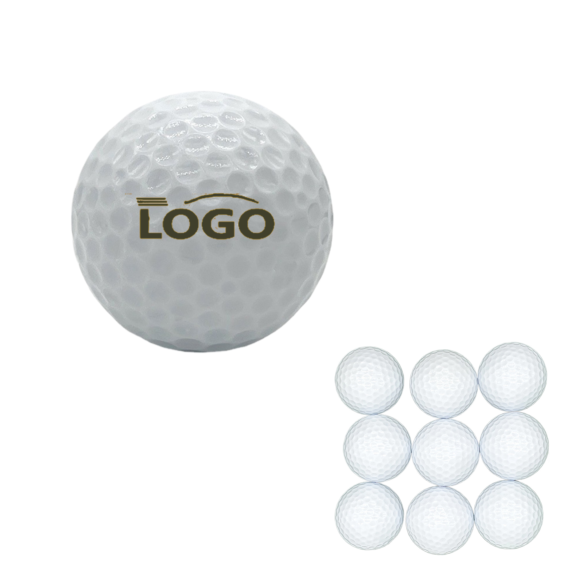 Custom Double Layer Golf Training Balls 17 Diameter 1