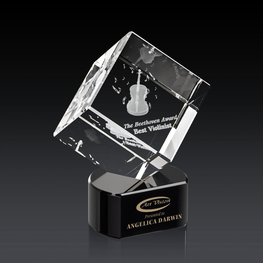 Burrill 3D Award on Paragon Base - Black 5