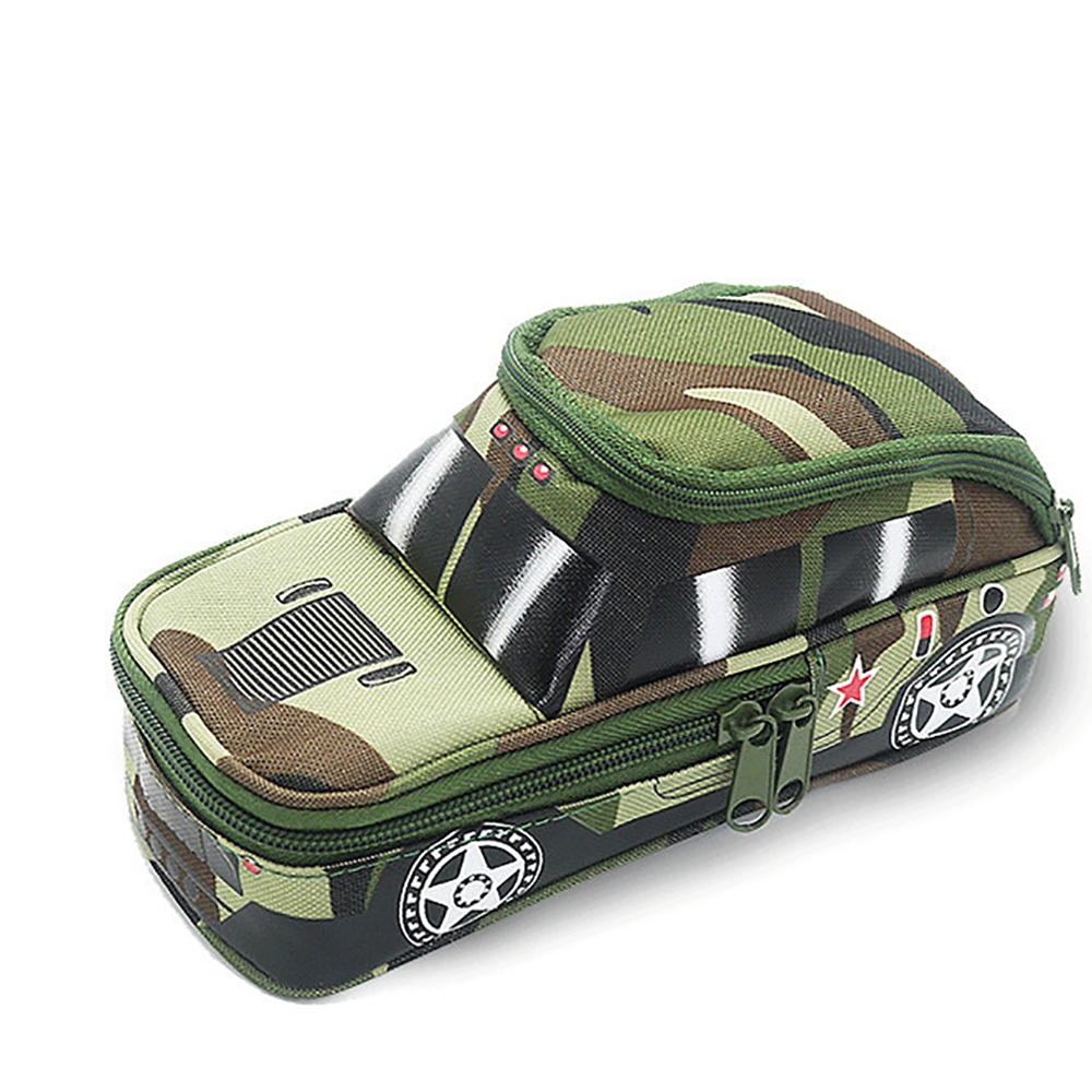 Camouflage Car shape Large Capacity Pencil Pouch Case 4
