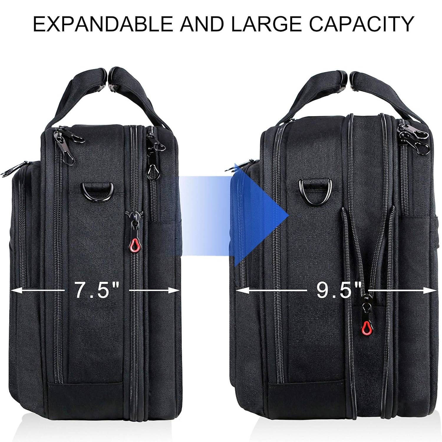 RFID Blocking Waterproof Oxford Laptop Bag Briefcase 6