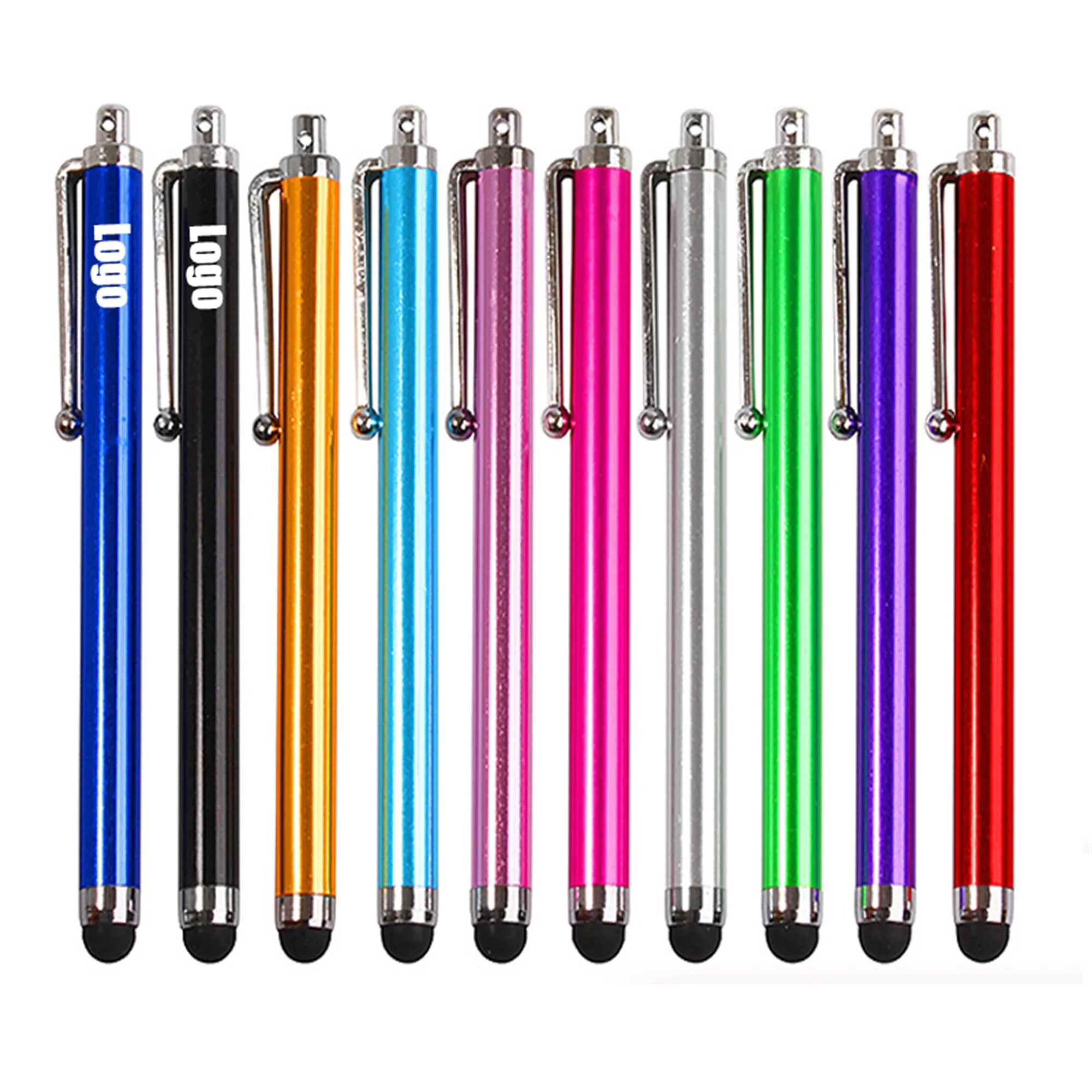 Custom Logo Touch Screen Stylus Pen with Rope Hole