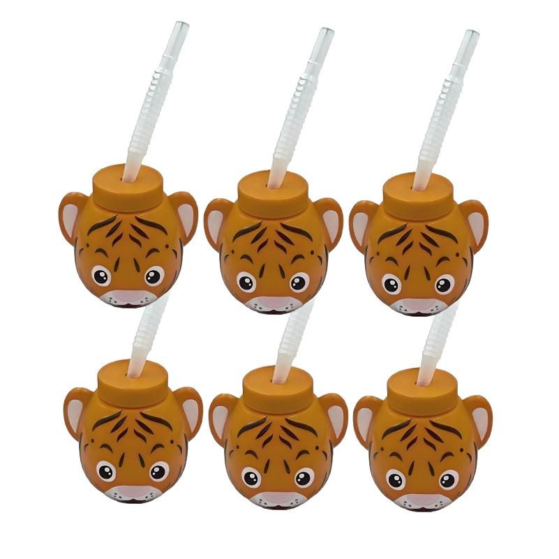 10 oz Plastic Reusable Safari Jungle Animal Theme Kids Cups 3
