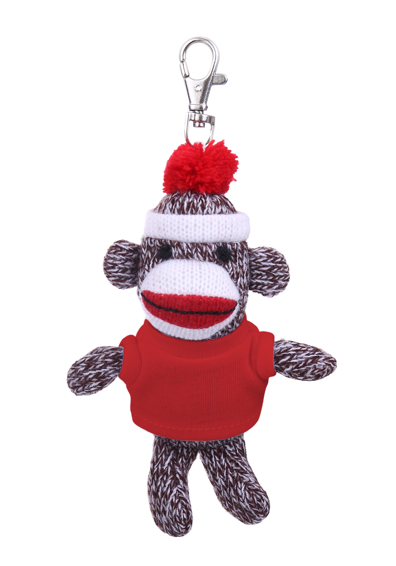 Plush Original Sock Monkey Keychain with Tee 8