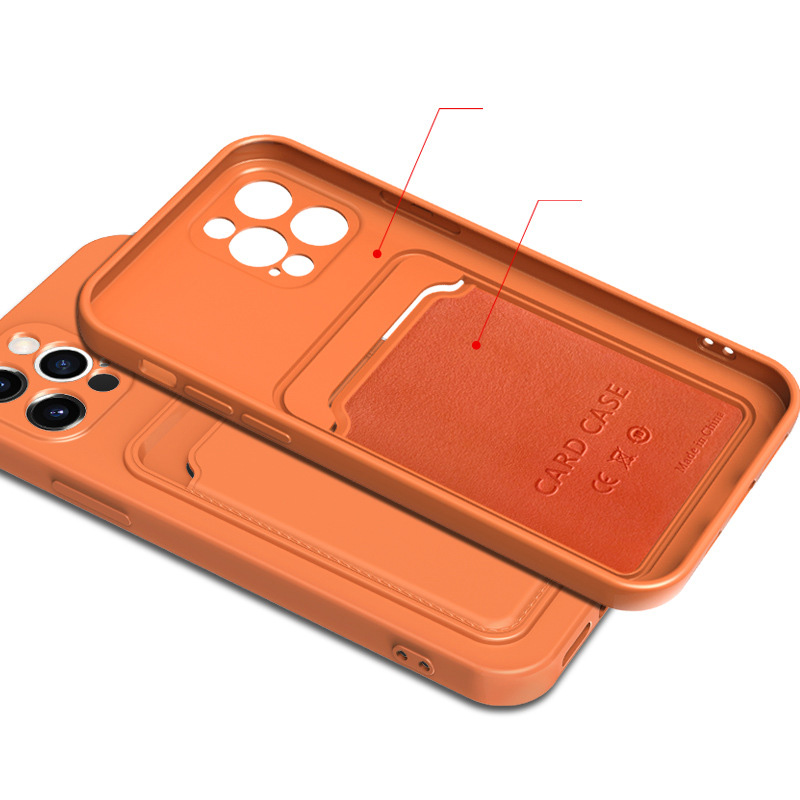 iphone14 fine hole integrated card holder mobile phone case 4