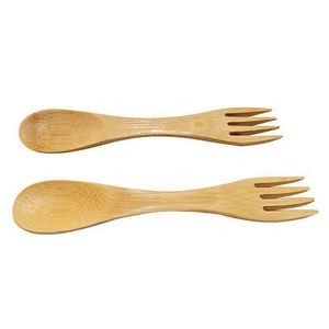 Mini Bamboo Spork Spoon Fork 2
