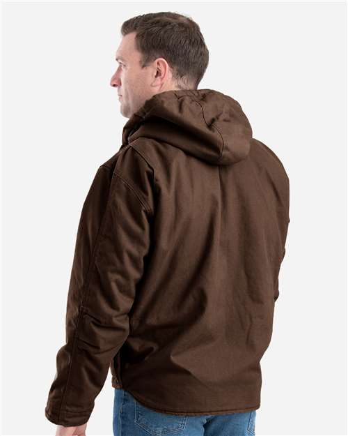 Men's Heartland Washed Duck Hooded Work Coat - HJ626 4