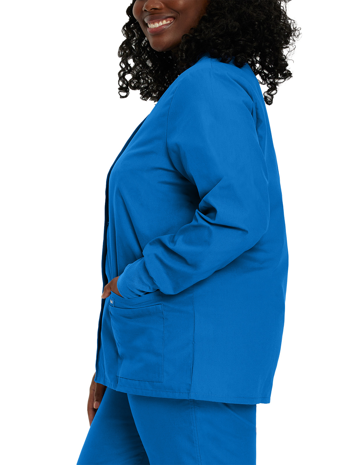 Landau - Essentials - Women's Four-Pocket Crew Neck Warm-Up Jacket 10
