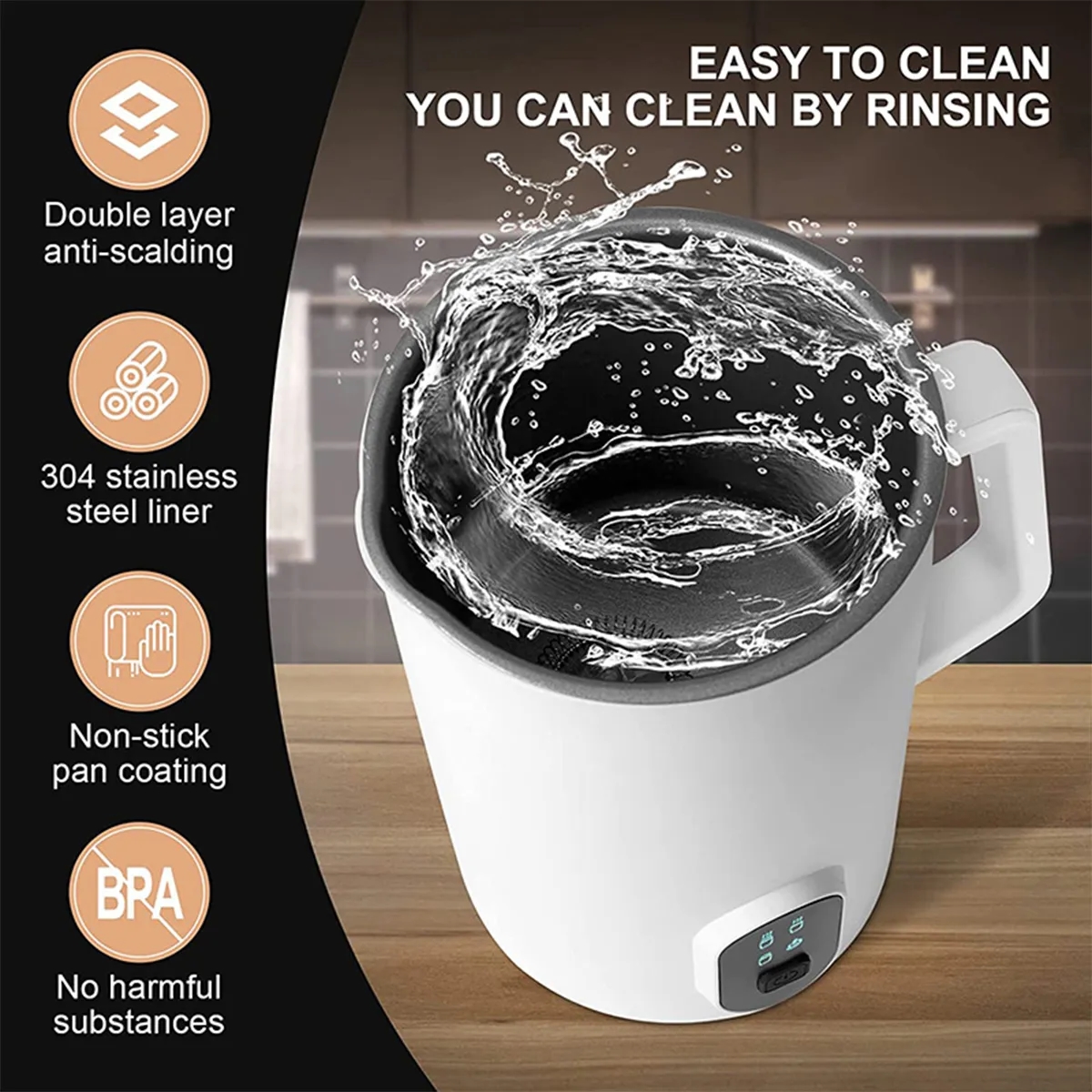 4 in 1 Electric Milk Frother and Steamer 4